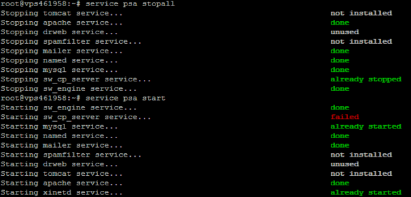 He actualizado mi VPS a Plesk Onyx 17.5.3 y no arranca (OVH y GIGAS)