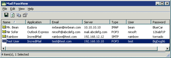 Mail PassView - Extract lost email passwords 
